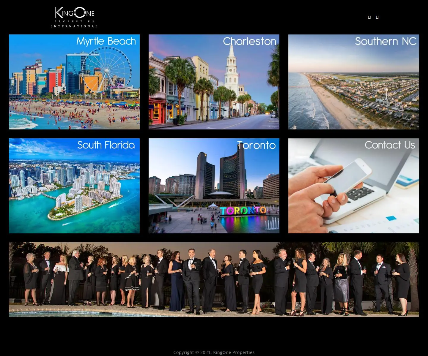 KingOne Properties International website before the rebuild