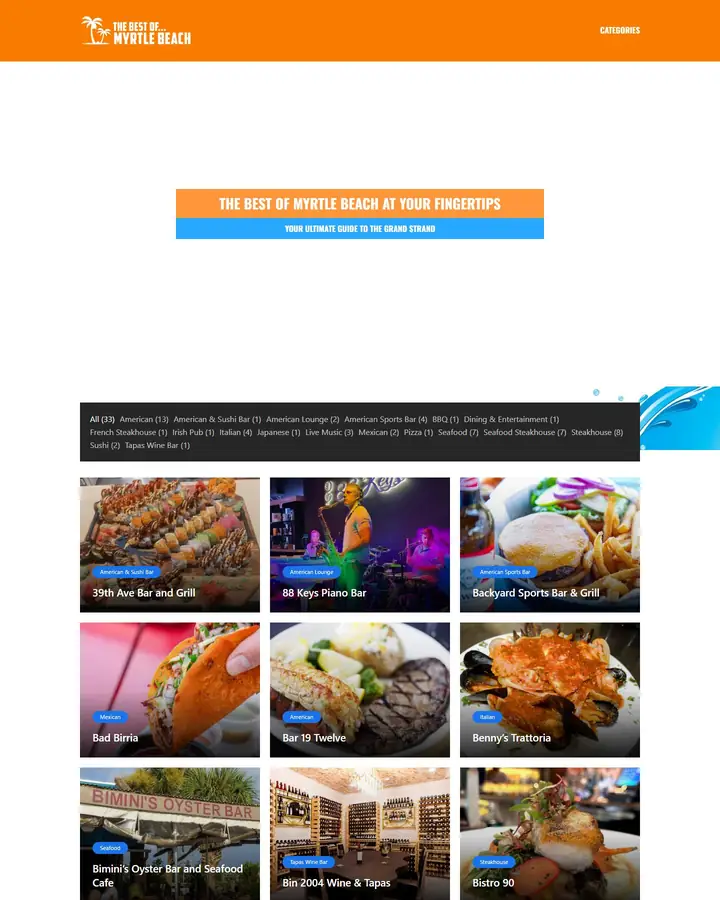The Best of Myrtle Beach website