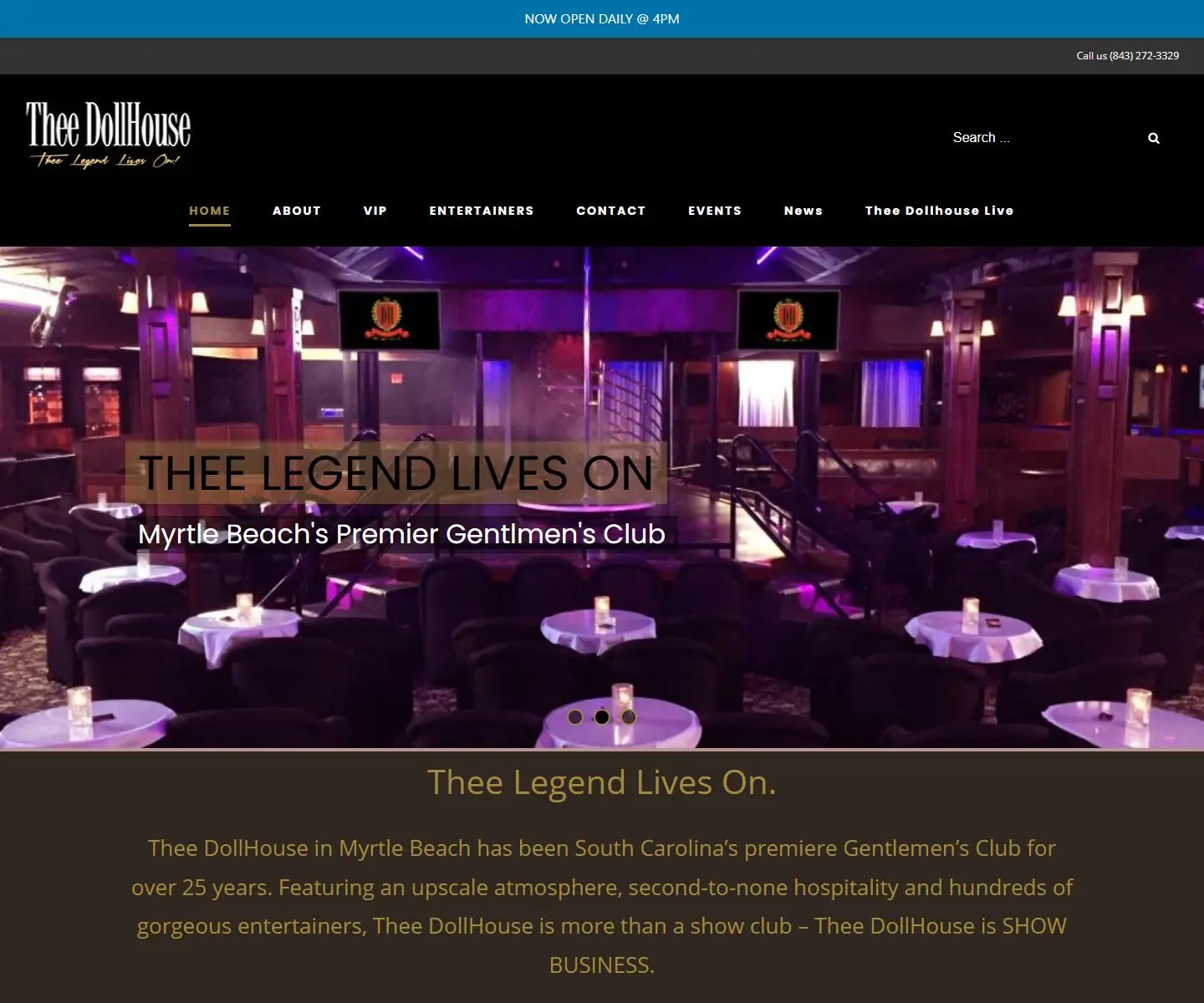 Thee DollHouse website before the rebuild