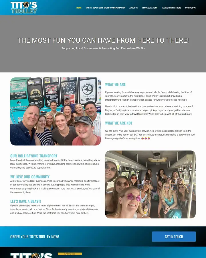Tito's Trolley website